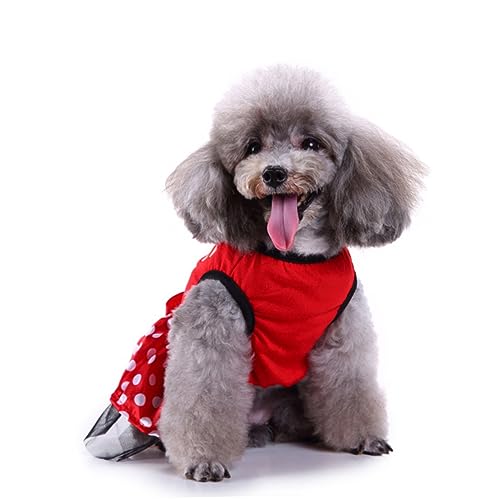 HEALEEP Weihnachtskleid Für Hunde Mit Elchmuster Haustierrock Aus Weichem Material Lässt Ihr Haustier Hervorstechen von HEALEEP