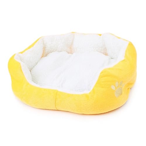 HEALEEP Hundebetten Mittelgroßes Haustierbett Nest 50 X 40 cm Gelb Für Hunde Welpen Katzen HEALEEP Hundebetten Mittelgroßes Haustierbett Nest 50 X 40 cm Gelb Für Hunde Welpen Katzen von HEALEEP