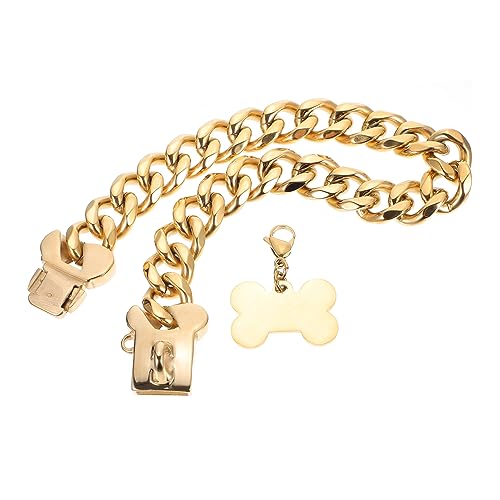HEALEEP Hundehalskette Dekoratives Haustierhalsband 19 Mm Metallplatte Für Hundehalsbänder Leicht Zu Tragen Und Praktisch 14 Zoll/36 cm HEALEEP Hundehalskette Dekoratives Haustierhalsband 19 Mm Metallplatte Für Hundehalsbänder Leicht Zu Tragen Und Praktisch 14 Zoll/36 cm von HEALEEP