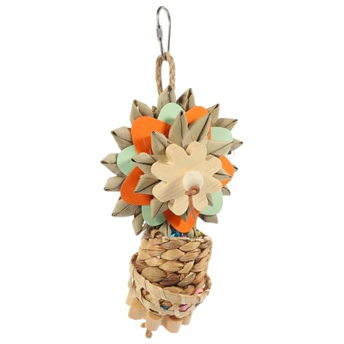 HEALEEP Papageien-vogelspielzeug Handgefertigt Kauspielzeug Aus Palmblättern Vogelbeißspielzeug Für Papageien Buntes Blumenblatt Zufällige Farben Hängendes Papageienspielzeug 1 Stück HEALEEP Papageien-vogelspielzeug Handgefertigt Kauspielzeug Aus Palmblättern Vogelbeißspielzeug Für Papageien Buntes Blumenblatt Zufällige Farben Hängendes Papageienspielzeug 1 Stück von HEALEEP