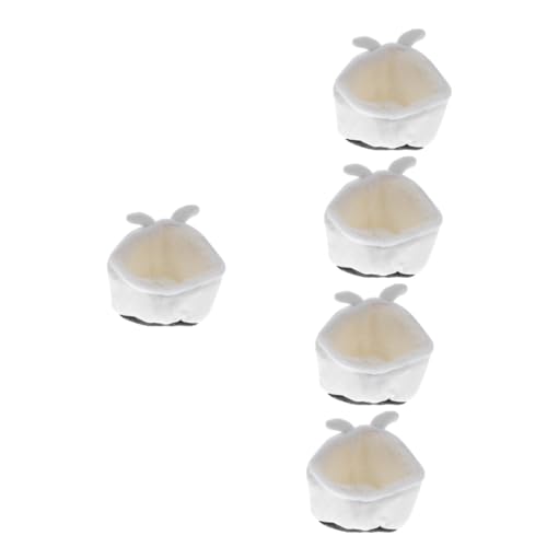 HEALEEP Warmer Schlafsack 5St Haustier-Hamster-Baumwollnest Bett für Kleintiere Häschen Warmer Käfig Schlafsack entzückende haustierbettwäsche warme Hamsterhütte Goldener Bär Hamsterhaus von HEALEEP