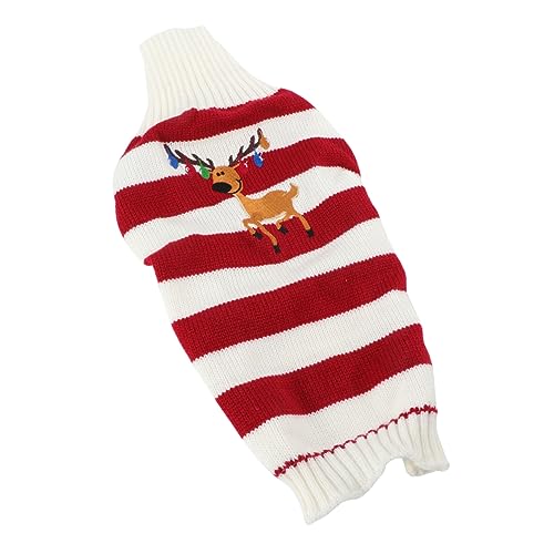 HEALEEP Weihnachtspullover Welpenkleidung Weihnachten Hund osterkostü Katzenkleidung Kleider Kleiner Hundepullover Weihnachtskleidung für Haustiere Herbst und Winter Hundekleidung Mantel von HEALEEP