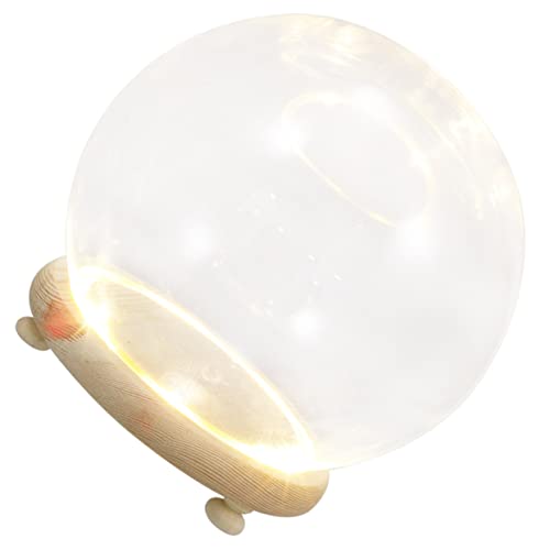 HEALLILY Glasabdeckung Ornamente Schneekugel Display Kuppel Gläser mit Deckel Miniatur Pflanze Terrarium Klar Blume Terrarium Container Abdeckungen Runde Glocke Terrarium Zuhause Zeitgenössisch Holz von HEALLILY