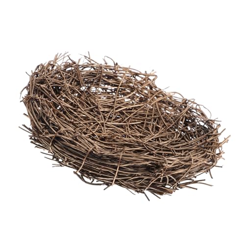 HEALLILY Vogelnest für Vogelkäfig Dekorative Rattannest Requisite für Haus und Garten Vielseitige Foto-Requisite für Ostern und Partydekorationen von HEALLILY