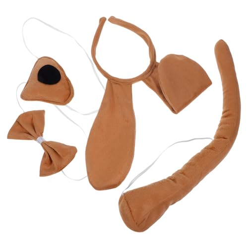 HEALSOPTHY 1Satz Hunde Kostüm für Süßes Tierstirnband und Ohrkopfschmuck Cosplay Zubehör für Partys Realistische Details Komfortable Materialien Teiliges Set von HEALSOPTHY