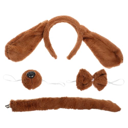 HEALSOPTHY Hundekostüm Satz für Haustiere Hundeohren Haarreif Fliege und für Partys und Cosplay von HEALSOPTHY