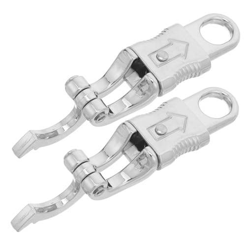 HEALSOPTHY 2 Stück Zinklegierung Panikhaken Pferdesicherungsclip Robust Langlebig für Outdoor und Reitsport Vielseitiger Karabinerhaken zum Einfachen Einhängen und Befestigen Am Führstrick von HEALSOPTHY