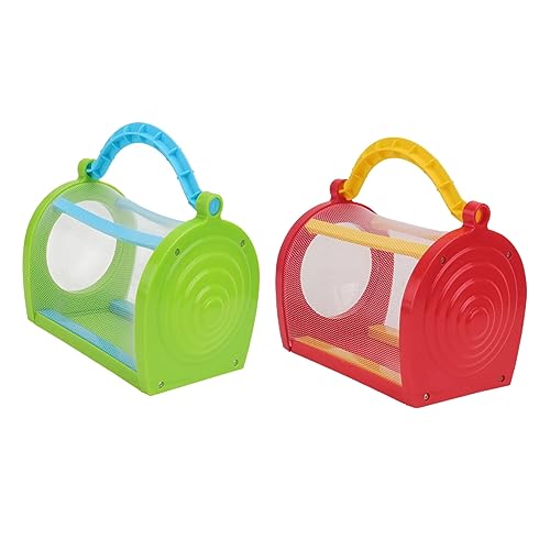 HEALSOPTHY 2stücke Insektenbeobachtungsbox Käfig Haus Tragbar Für Outdoor Betrachtung Box Mit Netzdesign Für Bessere Beobachtung von HEALSOPTHY