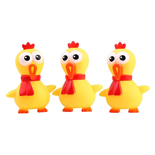 HEALSOPTHY 3stücke Schreiendes Huhn Spielzeug Quetschspielzeug Für Haustiere Kauspielzeug Hühnerspielzeug Klingendes Spielzeug Für Hunde Und Katzen von HEALSOPTHY