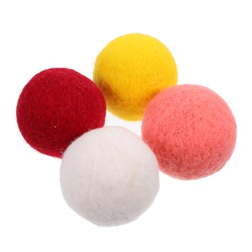 HEALSOPTHY 4stücke Kauspielzeug Für Hunde Filz Bälle Interaktives Hundespielzeug Kauball Für Kleine Hunde Welpen Zahnungstraining von HEALSOPTHY