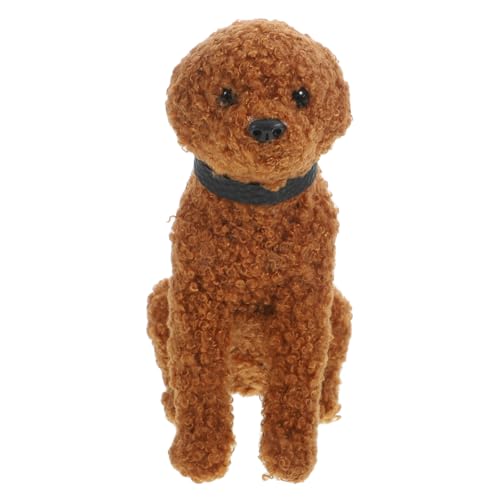 HEALSOPTHY Simulationswelpe kulich Form Plaything Toy nachsprechende stofftiere Stuffed Soft Toys Home Dekoration kucheltier Home Decoration Plush Toy Hundeschmuck Plastik Brown von HEALSOPTHY
