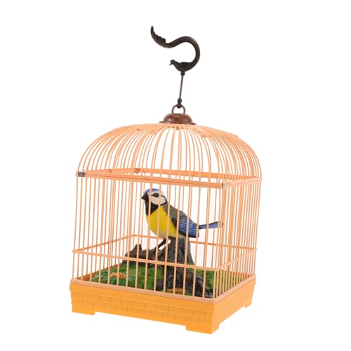 HEALSOPTHY Sound Activated Singing Bird Toy im Realistischen Käfig Interaktives mit Fliegendem Vogel für Kinderzimmer Batteriebetriebenes Deko Accessoire für Altersgruppen von HEALSOPTHY