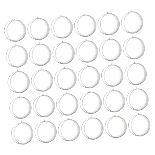 HEATSHAKING 30 Stück Transparent Füllbare Kugeln für DIY Dekorationen Party und Hochzeitszubehör Schwimmende Acrylkugeln für Weihnachten Basteln und Heimdekoration von HEATSHAKING