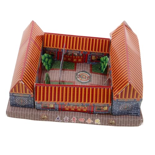 HEATSHAKING Papier Villa für Ahnenopfer Traditionelles Zubehörset für Rollenspiele und Ahnenverehrung für Qingming und Geisterfestlichkeiten von HEATSHAKING