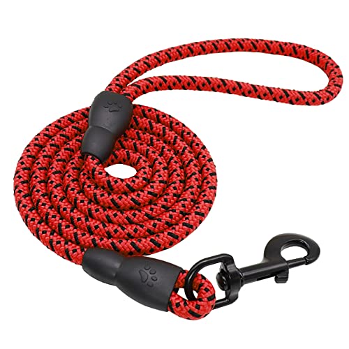 Hundeleine 1,5 m Hundeleine Nylon Welpe rund Leinen Haustier Walking -Bleiseil for kleine mittelgroße Hunde Katzen Haustiere Gurtgürtel Haustier Leinen (Color : Red, Size : 150cm) von HEBBES