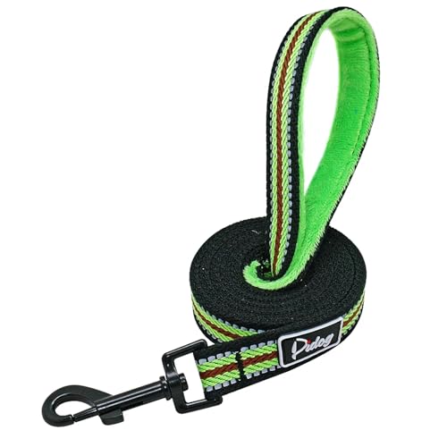 Hundeleine Hunde -Leine -Blei Nylon Reflektierende Haustier Welpe Walking Blei Weiche gepolsterte Lauftraining -Leinen Seil for kleine mittelgroße Hunde Haustier Leinen (Color : Green, Size : A) von HEBBES