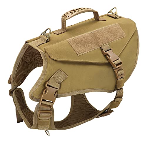 Hundeleine Hundekabelbaumweste Hundetraining Weste for deutsche Schäferhundweste for mittelgroße große Hunde einstellbar Haustier Leinen (Color : Khaki, Size : M-1) von HEBBES