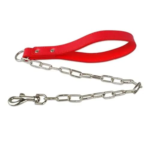 Hundeleine Hundekette Leine kleine große Hunde Walking -Blei -Seilscheibigkeit Leinen mit Ledergriff Haustier Leinen (Color : Red, Size : M1) von HEBBES