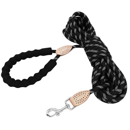 Hundeleine Hundeverfolgung Leine Nylon Langes Runde Seil im Freien im Freien im Freien im Freien for kleine Hunde Haustier Leinen (Color : Black, Size : 3m) von HEBBES