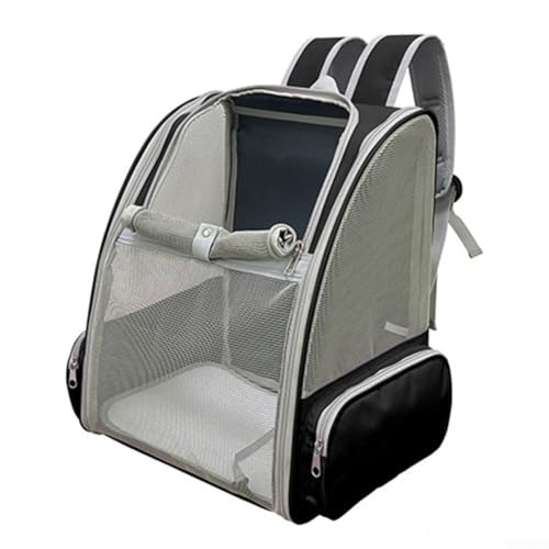 HEBEOT Katzen-Haustier-Rucksack, Tragetasche, atmungsaktive Haustier-Tragetasche für kleine Haustiere mit einem Gewicht von nicht mehr als 6,8 kg, 40 x 26,5 x 40 cm (schwarz) von HEBEOT