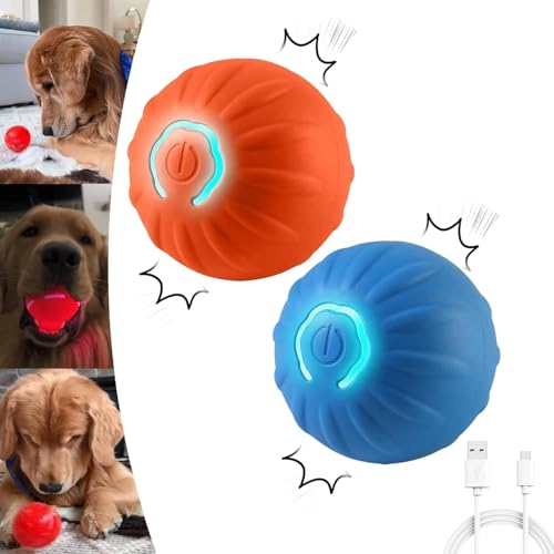 HEDGAUCP Hundespielzeug-Ball, vibrierend und automatisch beweglich, vibrierender Ball für Hunde, automatisch beweglicher Hundespielzeugball, wackeliger Hundeball für kleine, mittelgroße und große von HEDGAUCP
