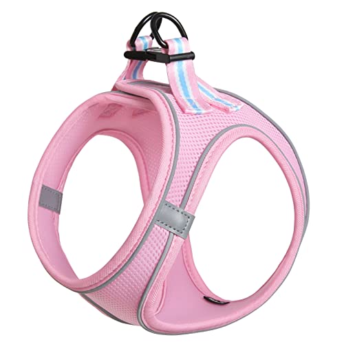 HEELE Geschirr Hund Klein Weich Hunde Geschirr Air Mesh Verstellbar Sicher Kontrolle Welpengeschirr Weste Hunde Brustgeschirr für Gehen, Laufen, Training, Reflektierend, Rosa, XS HEELE Geschirr Hund Klein Weich Hunde Geschirr Air Mesh Verstellbar Sicher Kontrolle Welpengeschirr Weste Hunde Brustgeschirr für Gehen, Laufen, Training, Reflektierend, Rosa, XS von HEELE
