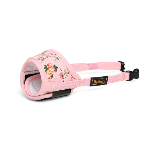 HEELE Hund Maulkorb, Maulkörb für Hunde, Weiche Nylon Drucken Maulkorb Air Mesh Atmungsaktiv Einstellbar Schleife Muster Haustiere Maulkörbe für Kleine Mittlere Große Hunde, Pinke Blume, M HEELE Hund Maulkorb, Maulkörb für Hunde, Weiche Nylon Drucken Maulkorb Air Mesh Atmungsaktiv Einstellbar Schleife Muster Haustiere Maulkörbe für Kleine Mittlere Große Hunde, Pinke Blume, M von HEELE