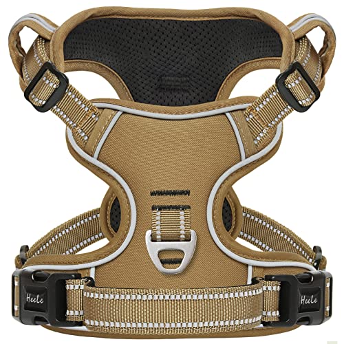 HEELE Hundegeschirr, Hundegeschirr Grosse Hunde Anti Zug Geschirr Hunde Brustgeschirr mit Griff Reflektierende Weich Gepolstert Atmungsaktiv, Braun, L HEELE Hundegeschirr, Hundegeschirr Grosse Hunde Anti Zug Geschirr Hunde Brustgeschirr mit Griff Reflektierende Weich Gepolstert Atmungsaktiv, Braun, L von HEELE
