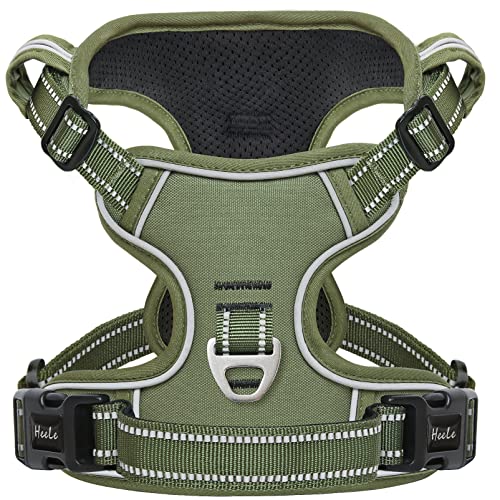 HEELE Hundegeschirr, Hundegeschirr Mittelgroße Hunde mit Griff Reflektierend Hundegeschirr Gepolstert Brustgeschirr No Pull Geschirr Hund Verstellbares, Armee Grün, M HEELE Hundegeschirr, Hundegeschirr Mittelgroße Hunde mit Griff Reflektierend Hundegeschirr Gepolstert Brustgeschirr No Pull Geschirr Hund Verstellbares, Armee Grün, M von HEELE