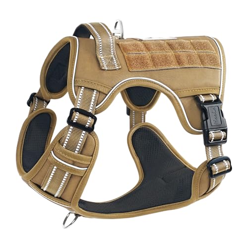 HEELE Hundegeschirr, Metall Taktisches Geschirr, Taktische Hundeweste, Service Hundegeschirr, MOLLE Sicherheitsgeschirr, Brustgeschirre für Hunde, Laufgeschirre für Hunde, Braun, S HEELE Hundegeschirr, Metall Taktisches Geschirr, Taktische Hundeweste, Service Hundegeschirr, MOLLE Sicherheitsgeschirr, Brustgeschirre für Hunde, Laufgeschirre für Hunde, Braun, S von HEELE