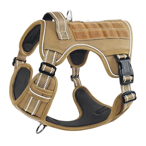 HEELE Hundegeschirr, Metall Taktisches Geschirr, Taktische Hundeweste, Service Hundegeschirr, MOLLE Sicherheitsgeschirr, Brustgeschirre für Hunde, Laufgeschirre für Hunde, Braun, XL HEELE Hundegeschirr, Metall Taktisches Geschirr, Taktische Hundeweste, Service Hundegeschirr, MOLLE Sicherheitsgeschirr, Brustgeschirre für Hunde, Laufgeschirre für Hunde, Braun, XL von HEELE