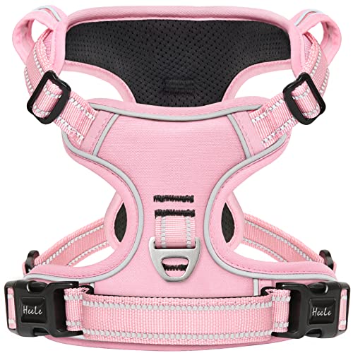HEELE Hundegeschirr, No-Pull Hundegeschirr, Brustgeschirr für Mittelgroße Hunde, Weich Atmungsaktiv Einstellbar Reflektierend Hundegeschirr Anti Zug mit Gepolstert Griff, Pink, XL HEELE Hundegeschirr, No-Pull Hundegeschirr, Brustgeschirr für Mittelgroße Hunde, Weich Atmungsaktiv Einstellbar Reflektierend Hundegeschirr Anti Zug mit Gepolstert Griff, Pink, XL von HEELE
