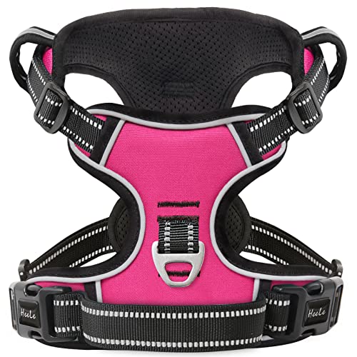HEELE Hundegeschirr, No-Pull Hundegeschirr, Brustgeschirr für Mittelgroße Hunde, Weich Atmungsaktiv Einstellbar Reflektierend Hundegeschirr Anti Zug mit Gepolstert Griff, Rose, L HEELE Hundegeschirr, No-Pull Hundegeschirr, Brustgeschirr für Mittelgroße Hunde, Weich Atmungsaktiv Einstellbar Reflektierend Hundegeschirr Anti Zug mit Gepolstert Griff, Rose, L von HEELE