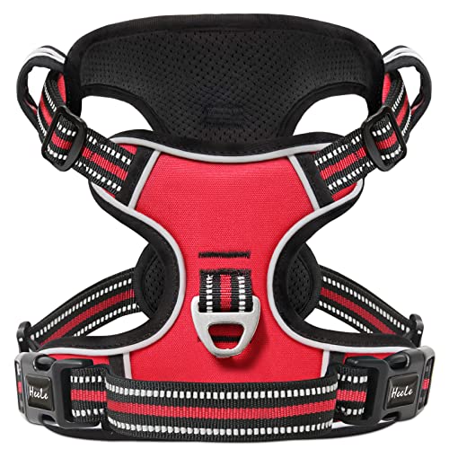 HEELE Hundegeschirr, No-Pull Hundegeschirr, Brustgeschirr für Mittelgroße Hunde, Weich Atmungsaktiv Einstellbar Reflektierend Hundegeschirr Anti Zug mit Gepolstert Griff, Rot, XS HEELE Hundegeschirr, No-Pull Hundegeschirr, Brustgeschirr für Mittelgroße Hunde, Weich Atmungsaktiv Einstellbar Reflektierend Hundegeschirr Anti Zug mit Gepolstert Griff, Rot, XS von HEELE