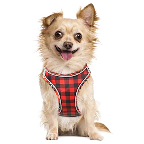 HEELE Hundegeschirr Einstellbare Anti Zug Geschirr Reflektierend Atmungsaktiv Geschirr Hunde Leichtes Brustgeschirr Kleine Hunde für Gehen Laufen Training, Reflektierend, Plaid Rot, M HEELE Hundegeschirr Einstellbare Anti Zug Geschirr Reflektierend Atmungsaktiv Geschirr Hunde Leichtes Brustgeschirr Kleine Hunde für Gehen Laufen Training, Reflektierend, Plaid Rot, M von HEELE