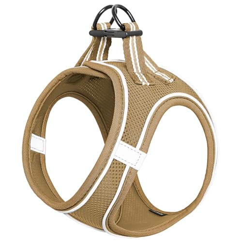 HEELE Hundegeschirr Hunde Kleine Hundegeschirr Anti Zug Atmungsaktiv Brustgeschirr No Pull Sicherheitsgeschirr Reflektierend Einstellbar Weich für Kleine Hunde Gehen Laufen Training, Braun, L HEELE Hundegeschirr Hunde Kleine Hundegeschirr Anti Zug Atmungsaktiv Brustgeschirr No Pull Sicherheitsgeschirr Reflektierend Einstellbar Weich für Kleine Hunde Gehen Laufen Training, Braun, L von HEELE