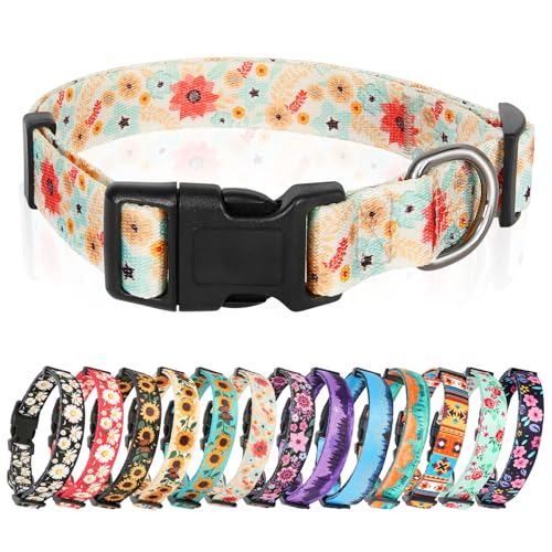 HEELE Hundehalsband, Hunde Halsband für Welpen Kleine Mittlere Große Hunde, Gemustertes Hundehalsbänder Verstellbares, Komfort, Robustem HundeHalsband, Galsang Weiß, L HEELE Hundehalsband, Hunde Halsband für Welpen Kleine Mittlere Große Hunde, Gemustertes Hundehalsbänder Verstellbares, Komfort, Robustem HundeHalsband, Galsang Weiß, L von HEELE
