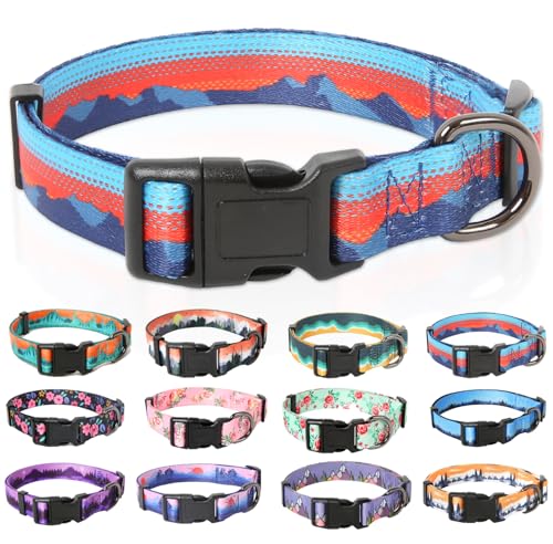HEELE Hundehalsband, Hunde Halsband für Welpen Kleine Mittlere Große Hunde, Gemustertes Hundehalsbänder Verstellbares, Komfort, Robustem HundeHalsband, Glutrote Abendsonne, M HEELE Hundehalsband, Hunde Halsband für Welpen Kleine Mittlere Große Hunde, Gemustertes Hundehalsbänder Verstellbares, Komfort, Robustem HundeHalsband, Glutrote Abendsonne, M von HEELE