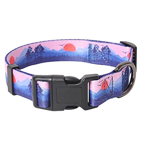 HEELE Hundehalsband, Hunde Halsband für Welpen Kleine Mittlere Große Hunde, Gemustertes Hundehalsbänder Verstellbares, Komfort, Robustem HundeHalsband, Lila Sonnenuntergang, XS HEELE Hundehalsband, Hunde Halsband für Welpen Kleine Mittlere Große Hunde, Gemustertes Hundehalsbänder Verstellbares, Komfort, Robustem HundeHalsband, Lila Sonnenuntergang, XS von HEELE
