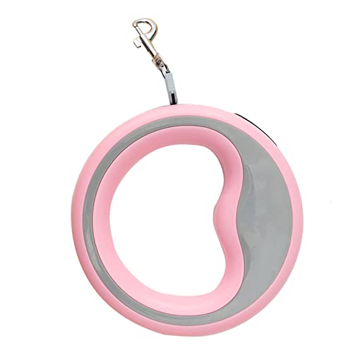 2,5 Meter einziehbare Hundeleine, automatisch einziehbar, Metallhaken, Sicherheitsverriegelung, ergonomischer Griff, langes Seil für kleine mittelgroße Hunde (Rose) von HEEPDD