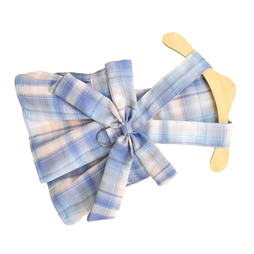 Atmungsaktives, Weiches Hundekleid, Fliege, Geschirr, Leine, Set für den Täglichen Spaziergang, Hundebekleidung, Krawattengeschirr, Mehrere Hundebekleidung, Hundezubehör (S) von HEEPDD