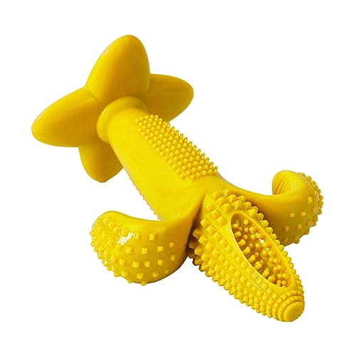 Bissfestes Kauspielzeug für Hunde, Lindert Ängste, Zähneknirschen, Interaktives Hundespielzeug in Maisform für den Kaubedarf des Hundes (Yellow) von HEEPDD