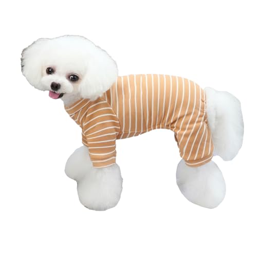 Gestreifter Hunde-Pyjama, Hundebekleidung, Hautfreundlich, Weich, Gestreifter Hunde-Pyjama, Hundezubehör (L) von HEEPDD