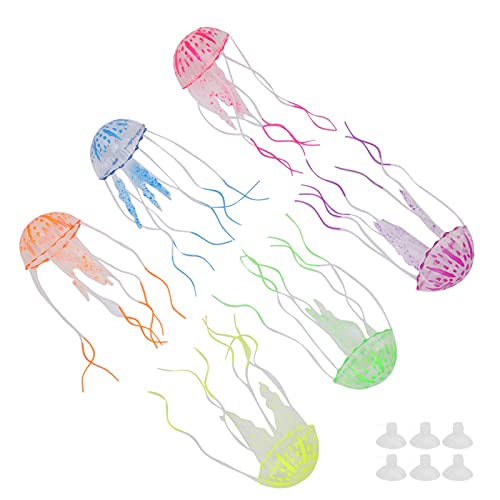 Glühende Quallen, Fluoreszenz Aquarium Silikondekoration 6pcs künstliche Quallen für Aquarien Dekoration Glühende Quallen, Fluoreszenz Aquarium Silikondekoration 6pcs künstliche Quallen für Aquarien Dekoration von HEEPDD