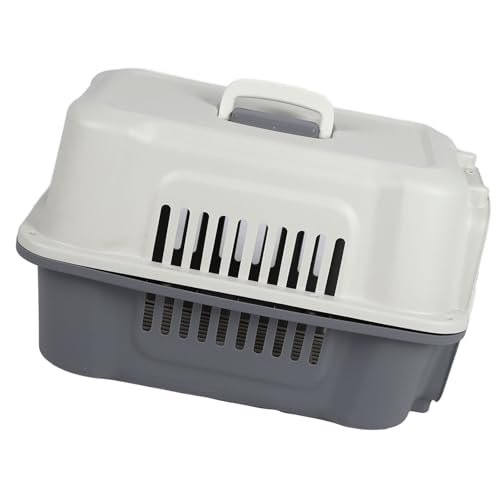 Großer Raum, Abschließbares Eisenfenster, Eisenfenster, Hartseitige Haustiertransportbox für Kleine Hunde und Katzen, Klappbarer Griff, Belüftetes Design, PP-Material Großer Raum, Abschließbares Eisenfenster, Eisenfenster, Hartseitige Haustiertransportbox für Kleine Hunde und Katzen, Klappbarer Griff, Belüftetes Design, PP-Material von HEEPDD