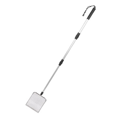 HEEPDD 42in Katzenstreu Schaufel, Ausziehbarer Langes Langgriff Kitty Sifter Schaufel Abtrennbarer Mesh Edelstahl Poop Sifter Scooper Caddy für Home Garden Beach von HEEPDD