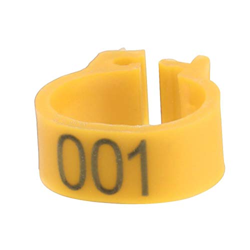 6 Farben 100 Teile / beutel 8 MM 001-100 Nummeriert Kunststoff Vogel Bein Bänder Ringe Hen Taube Bein Geflügel Taube Vogel Küken Papagei Clip Ringe Band[Gelb]Fütterungsgeräte von HEEPDD