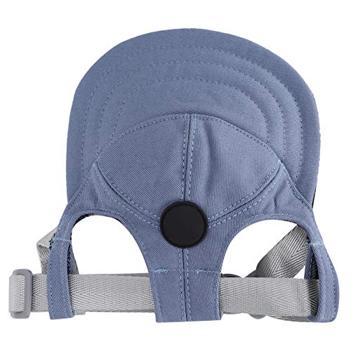 HEEPDD Atmungsaktierbarer Haustierhut, Denim Poly Mix Weiches Ohr -Augungsausschnitt Keine Belastung Täglicher Verschleiß für Welpen Mode Outdoor Sonnenschutz Verstellbares Riemen (S) von HEEPDD