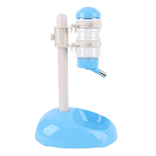 HEEPDD Automatische Stehende Wasserspender Schüssel, PET -Einstellungshöhe Feeder für Wasser 500 Ml Kapazität Stehwasserfütterung mit Abnehmbaren Flaschen Ideal für Hunde Katzen (Blue) von HEEPDD