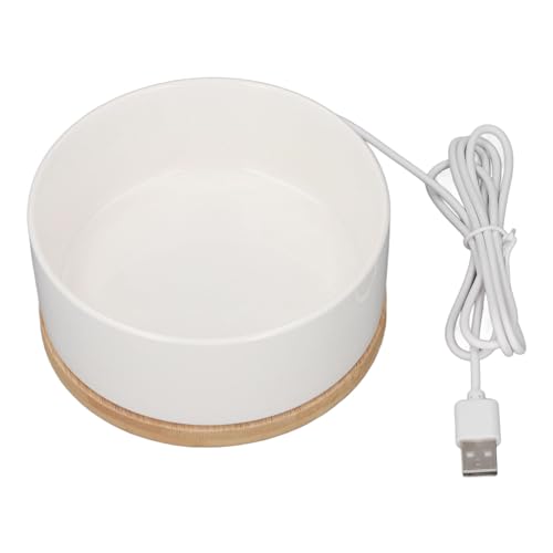 HEEPDD Beheizter Wassernapf, USB-Keramik-Winter-Hundewassernapf, Beheizter Katzennapf, Automatische Heizung, Thermo-Wassernapf für Hunde, Katzen, Draußen und Drinnen von HEEPDD